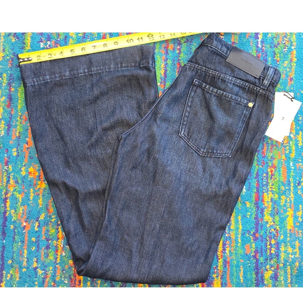 NWT 7 For All Mankind Modern‎ Dojo Tailorless Stormy Wide Leg Jeans Size 29